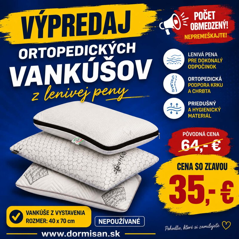 Ortopedický vankúš - tovar z vystavenia
